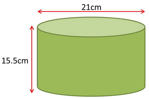 The size of ice block